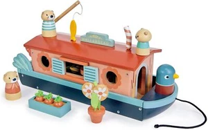 Tender Leaf Toys - Little Otter Canal Boat - Kanalboot aus Holz mit abnehmbarem - Bild 1 von 1