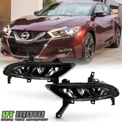 For 2016-2018 Nissan Maxima Bumper Fog Lights Driving Lamps w/Switch & Bulbs Set - Image 1 of 4