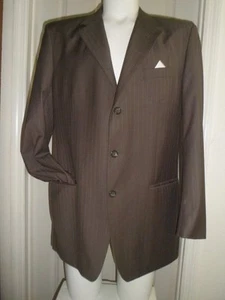 CARAVELLI 3 Btn 42 L Superior 150's Hand Tailored Sport Coat Suit Jacket Blazer - Picture 1 of 8