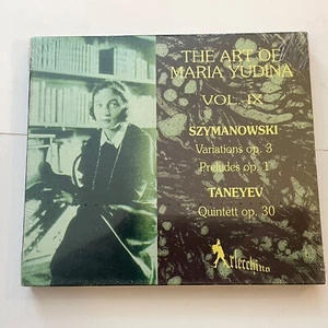 The Art of Maria Yudina Volume IX : Szymanowski / Taneyev (NEW CD) ARL A59 - Imagen 1 de 2