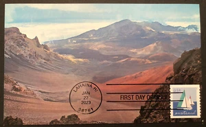 Sailboats 2023 FDC MaxiCard vintage postcard Lahaina, Maui Hawaii Haleakala - Picture 1 of 2