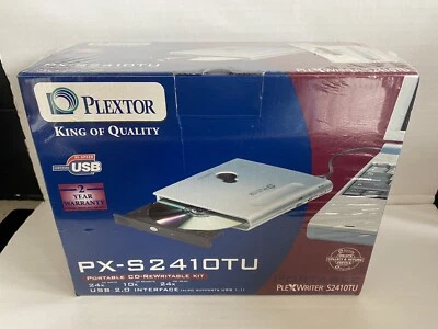 Plextor PX-52410TU Portable CD Rewritable Kit Brand New Sealed Rare - Image 1 of 4