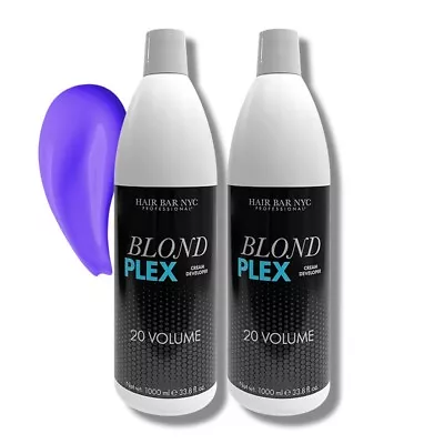 HAIR BAR NYC 20 Volume - Blond Plex Charcoal Hair Bleach 33.8oz/1lt, Pack of 2 - Image 1 of 4