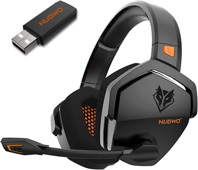 NUBWO Wireless Gaming Headset Kopfhörer + Mikrofon für PS5 PS4 PC Rauschunterdrückung