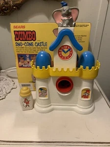 Rare Disney Sears Vintage Dumbo elephant Sno-cone Castle Snowcone Maker box toy - Picture 1 of 12