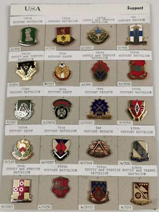 U.S. Army, Unit Crest collection, 20 x "Support Units" - Bild 1 von 4
