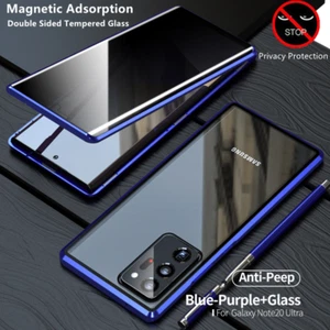 Magnetic Adsorption Double Sided Glass Phone Case For Samsung S23 Plus S24 Ultra - Picture 1 of 20
