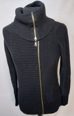 Guess Women's Large Sweater Zip Cowl NeCK Pullover Tunic Long Sleeve Heavy Knit - Image 1 of 4