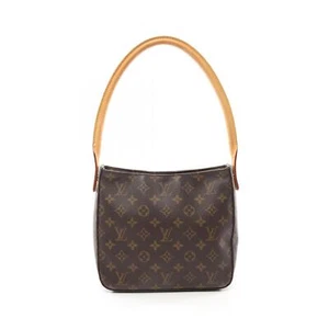 LOUIS VUITTON Looping MM Shoulder Bag M51146 Monogram leather Brown Used - Picture 1 of 10