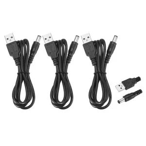 3Pcs USB to DC Power Cable 2A 5V DC Power Cord 5.5mmx2.1mm Jack Charging Plug... - Picture 1 of 6