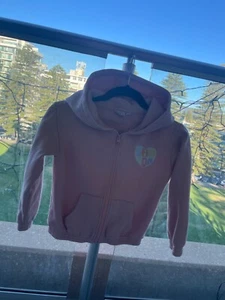 Ghanda Baby Pink Logo Hooded Zip Up Jacket Kids Size 7-8 Years Old - Picture 1 of 5