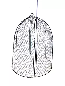 2 Rustic Metal Wire Cloche Dome Plant Cover –Garden 14" H x 11.75" New - Picture 1 of 2