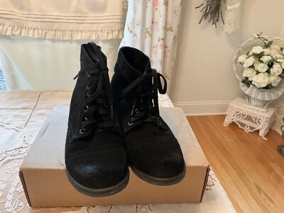 Botas urbanas al tobillo de gamuza de cuero negro Fleet para mujer ZIGI Girl Foto 1 de 4