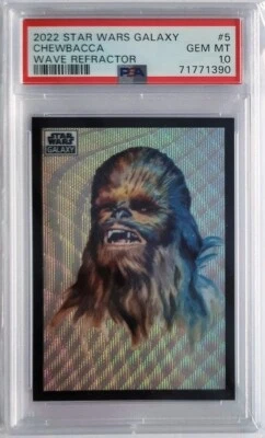 2022 Star Wars Galaxy Chewbacca Wave Refractor /99 #5 PSA 10 - Image 1 of 2