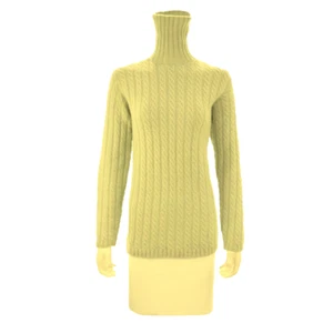 TSE 100% Cashmere Cable Knit Turtleneck Sweater Size L - Picture 1 of 24