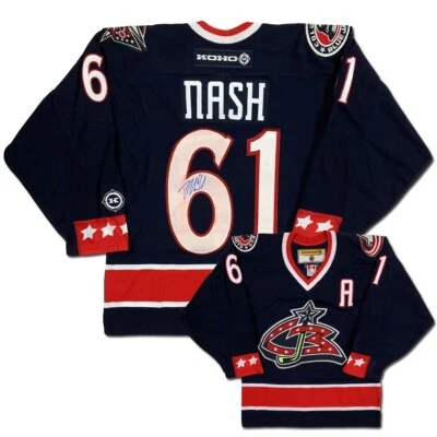 Camiseta deportiva KOHO firmada por RICK NASH Columbus Blue Foto 1 de 2