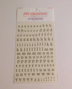 Mrs. Grossman's Stickers 1 Sheet NIP ~Classic Alphabet Lower Case Gold~ Package - Picture 1 of 1
