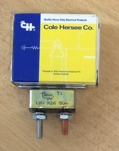 Cole Hersee Circuit Breaker 50Amp 12V H/D Bkt Type 1 Thermal Reset - 30055-50BX - Picture 1 of 1