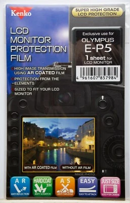 Kenko LCD Monitor Protection Film for Olympus E-P5 Camera Screen Protector Foto 1 de 4