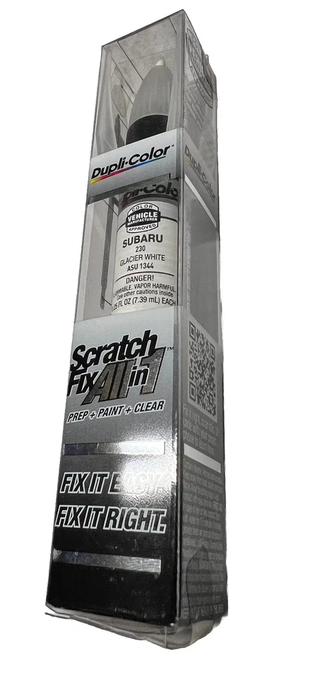 Pintura de retoque todo en 1 duplicado fijación de arañazos 230 SU 1344 Subaru blanco glaciar Foto 1 de 2