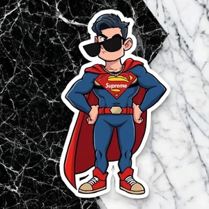 Cool Superman Decal Skateboard Laptop Car Decor - Picture 1 of 2