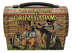 Vintage The Life And Times Of Grizzly Adams Metal Lunch Box 1977 Free Shipping - Picture 1 of 13