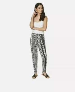 F&F abstract stripe jersey trousers size 8 - Picture 1 of 3