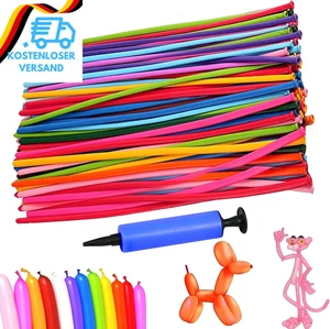 Modellier Luftballon,100Pcs Lange Bunte Ballons Mit Luftpumpe,Modeling Balloons - Bild 1 von 12