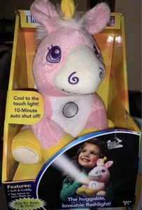 NEW Flashlight Friends UNICORN Plush Light Up 10" Pink Yellow Bedtime Buddy 2013 - Picture 1 of 1