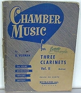 Música de cámara para 3 clarinetes, vol. II Medium, H. Voxman, 1952, 40 páginas - Imagen 1 de 1