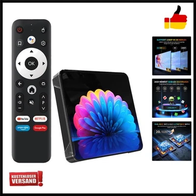 Android TV Box 8K Android Box mit RAM 4GB ROM 32GB WiFi6 Enternet 10/100M Blu... - Bild 1 von 4
