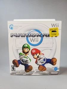 Nintendo Mario Kart Wii OEM Game Wheel In Box **NO GAME** - Picture 1 of 8