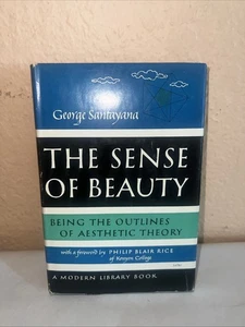 The Sense of Beauty George Santayana Modern Library with Dust Jacket 1955 - VTG - Foto 1 di 21