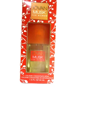 Jovan Musk 女士 ~ 古龙水浓缩喷雾 - 1.5 液量 Oz./44 毫升 — 第 1/2 张图片