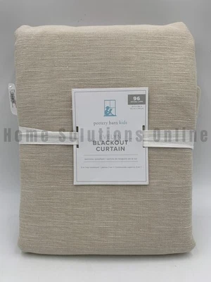 Pottery Barn Kids Evelyn Linen Blackout Curtain Flax 44" x 96" #R91K - Image 1 of 3
