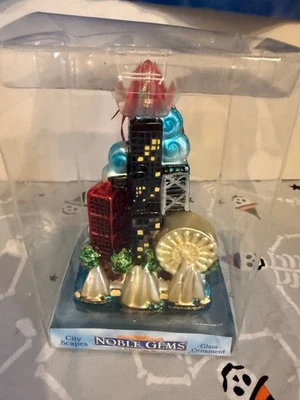 Kurt Adler Ciudad de Chicago Vidrio Decoración Navidad Adorno, 5 Pulgadas Foto 1 de 4