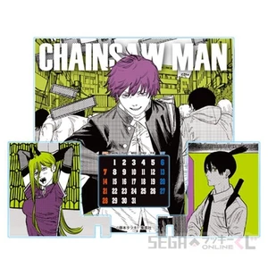 Chainsaw Man Sega Lottery Acrylic Perpetual Calendar Hayakawa Family - Picture 1 of 3