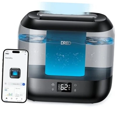  Smart Humidifiers for Bedroom, Top Fill 4L Supersized Humidifier Large Black - Image 1 of 4