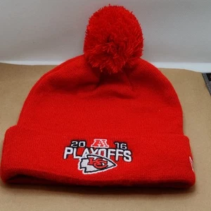 Kansas City Chiefs Strick Winter Mütze Beanie New Era Cap 2016 Playoffs - Bild 1 von 7