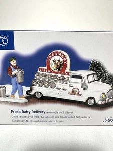 2002 Department 56 Snow Village Porcelain Fresh Dairy Delivery Truck 56.55195 - Picture 1 of 15