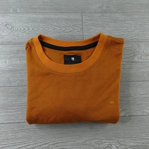 G-Star Raw Core Pullover Crewneck Sweatshirt Herren Medium Burnt Orange Logo - Bild 1 von 9