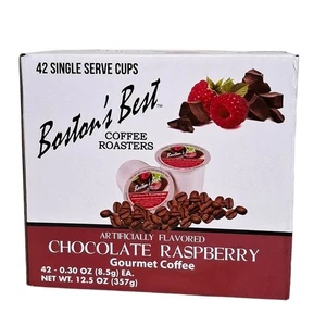 Bostons Best Chocolate Raspberry Gourmet Coffee Pods 42 Single Serve K Cups USA - Picture 1 of 9