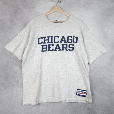 Camiseta De Colección Chicago Bears Para Hombres XL Gris NFL Fútbol Gráfico Cuello Redondo Camiseta Años 90 Foto 1 de 4