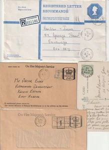 1908/79 LANARKSHIRE POSTAL HISTORY - 4 COVERS 1 PPC 1 AIRLETTER - FORTH LANARK - Picture 1 of 2