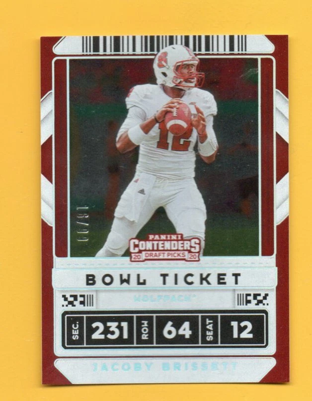 D23387  2020 Contenders Draft Picks Bowl Ticket #44 Jacoby Brissett #16/99 - Image 1 of 1