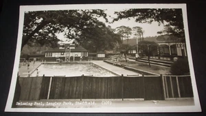 Alte Echt Foto Postkarte SCHWIMMBAD LANGLEY PARK SHEFFIELD YORKSHIRE - Bild 1 von 1