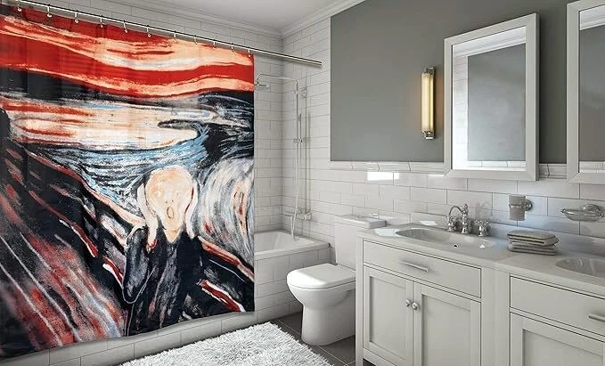 Clavel Home Fashions "Cortina de Ducha Tela The Scream 72"x70", Multi... Foto 1 de 3