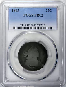 1805 DRAPED BUST QUARTER ~ PROBLEM-FREE NGC FR02! - Picture 1 of 4