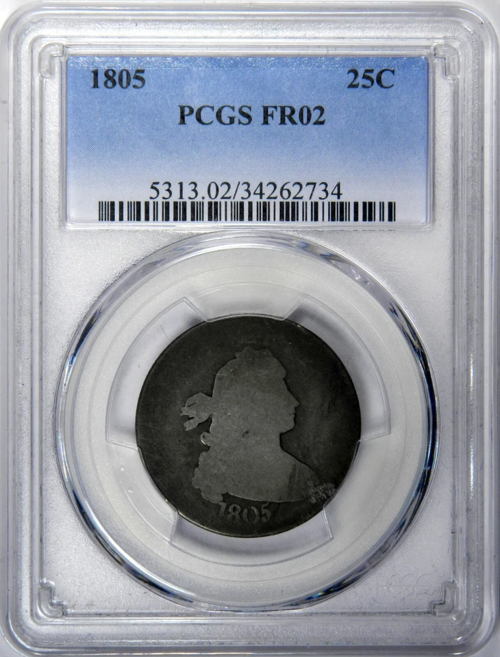 1805 DRAPED BUST QUARTER ~ PROBLEM-FREE NGC FR02! - Image 1 of 4