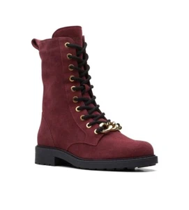 CLARKS Merlot Suede Ankle Boots RRP£140, Size 6, E Width (Wide) Orinoco2 Style - Picture 1 of 10